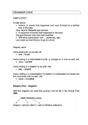 English worksheet: past simple