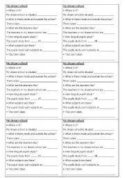English Worksheet: My dream-school