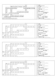 English Worksheet: Houshold Chores (crossword)
