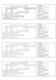 English worksheet: Houshold Chores (crossword)