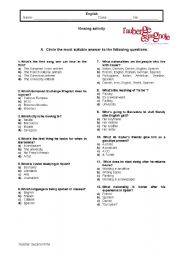 The Spanish Apartment/ Lauberge espagnole - worksheet