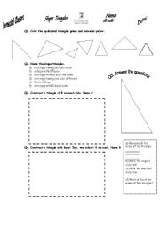 English Worksheet: TRIANGLES