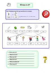 English Worksheet: WHOSE IS IT?