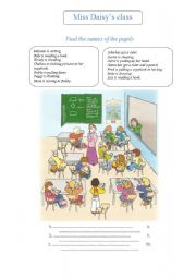 English Worksheet: present continuous Miss Daisys class