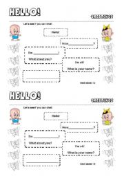 English Worksheet: Lets chat!