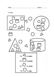 English worksheet: Colour