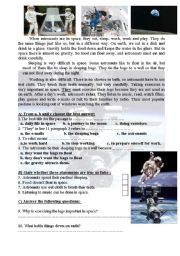 English Worksheet: reading comprehension