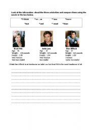 English Worksheet: Comparisons