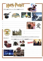 English Worksheet: HARRY POTTER