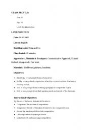 English Worksheet: comparatives