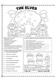 English Worksheet: the elves