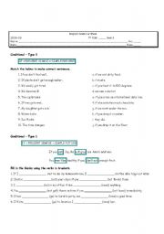 English Worksheet: if clauses