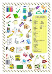 SCHOOL OBJECTS/SUPPLIES