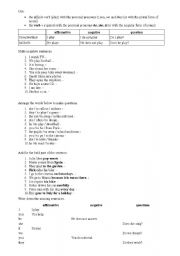 English worksheet: Present Simple // Rules and Exercises beginners-elementary