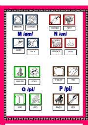 English Worksheet: THE ALPHABET 2  (4 pages)