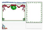 English worksheet: Christmas memories