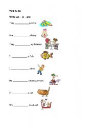 English Worksheet: verb to be