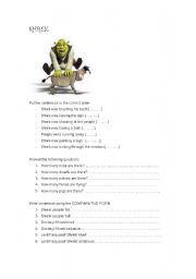 English Worksheet: shrek 1