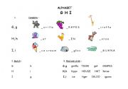 English worksheet: Alphabet-Letters g,h,i