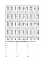 English worksheet: puzzle