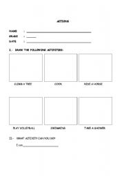 English worksheet: ACTION ACTIVITY