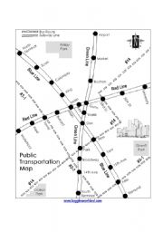 English worksheet: subway direction