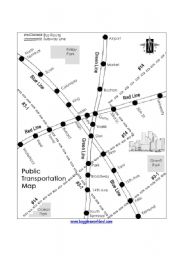 English Worksheet: subway direction