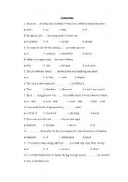 English Worksheet: Connectors