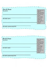 English worksheet: do does