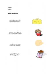 English worksheet: foods