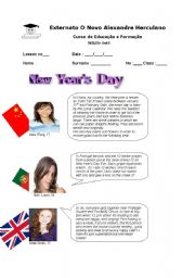 English Worksheet: New Years _teens