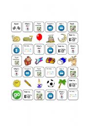 English Worksheet: Low level review board game