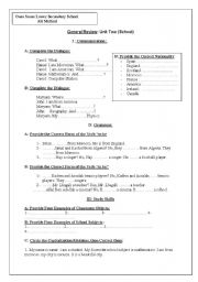 English Worksheet: General review 