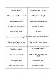 English Worksheet: Present Simple question form - communication