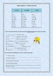 English worksheet: Simple Present Worksheet - systematization and exercises