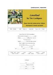 English worksheet: Lovefool by The Cardigans