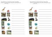 English worksheet: Compare the animals