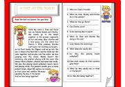 English Worksheet: A Day at the Beach