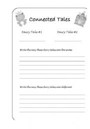 English worksheet: Connected Fairy Tales 