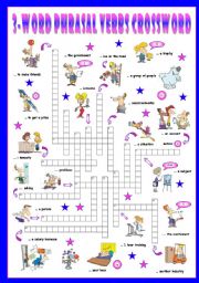 English Worksheet: Third series of 3-Word Phrasal Verbs. Crossword (Part 3/3)