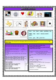 English Worksheet: Poker face  by Lady Gaga