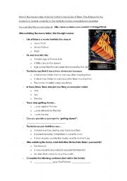 English Worksheet: LISTENING EXERCISE ON MONTY PYTHONS LIFE OF BRIAN TRAILER