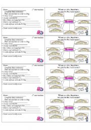English Worksheet: my room