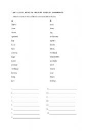 English worksheet: Travelling, health, Present Simple and Continuous