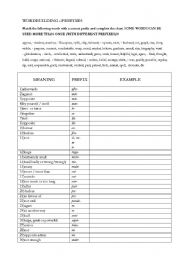 English Worksheet: wordbuilding