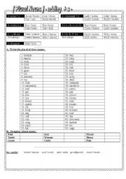 English Worksheet: Plural Nouns