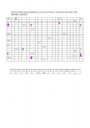 English worksheet: PUZZLE OF NUMBERS