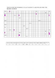 English Worksheet: PUZZLE OF NUMBERS