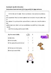 English Worksheet: Reading 