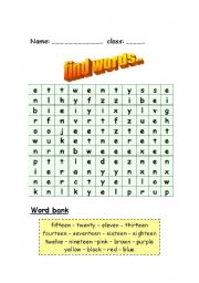 English worksheet: CROSS WORDS GAME